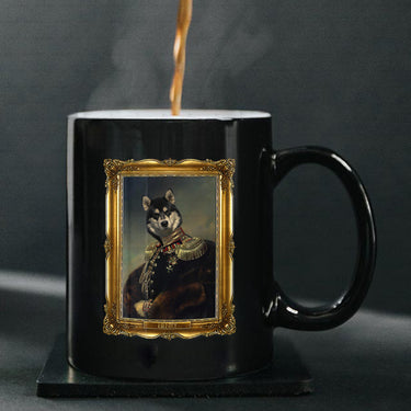 Personalized Dog Gift Idea - Royal Dog's Portrait 47 For Dog Lovers - Black Mug